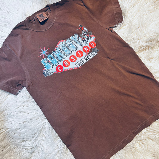 Brown Cowboy Casino Tee
