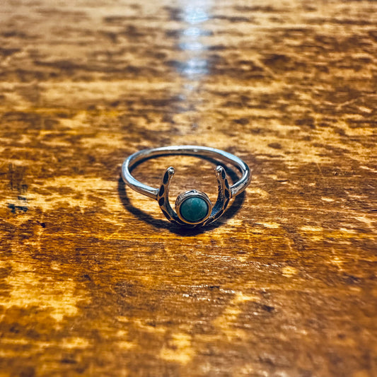 Sterling & Turquoise Horseshoe Ring