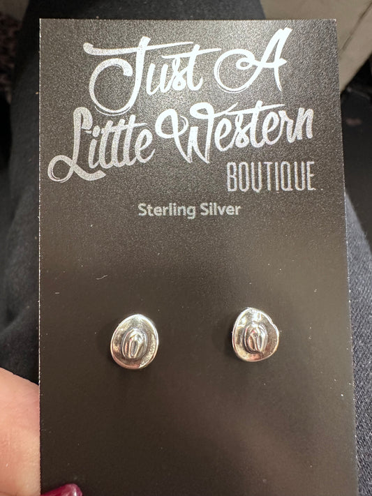 Sterling Silver Cowboy Hat Studs