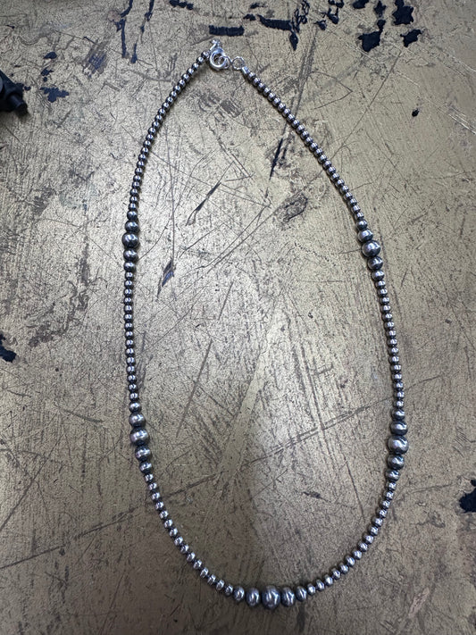 16" Navajo Graduated Bead Necklace