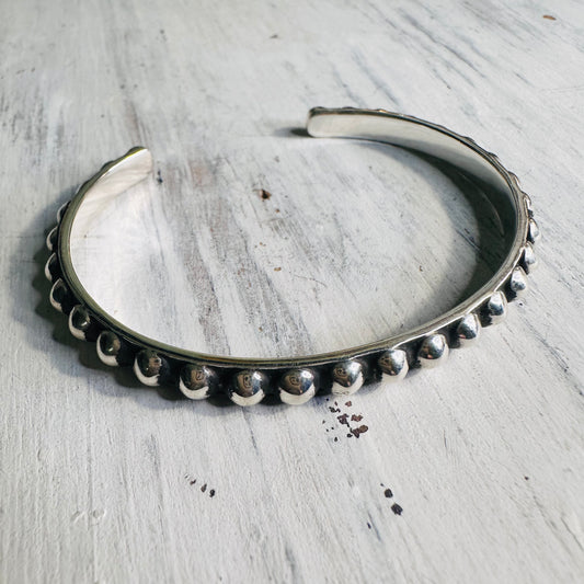 Sterling Bubble Cuff Bracelet