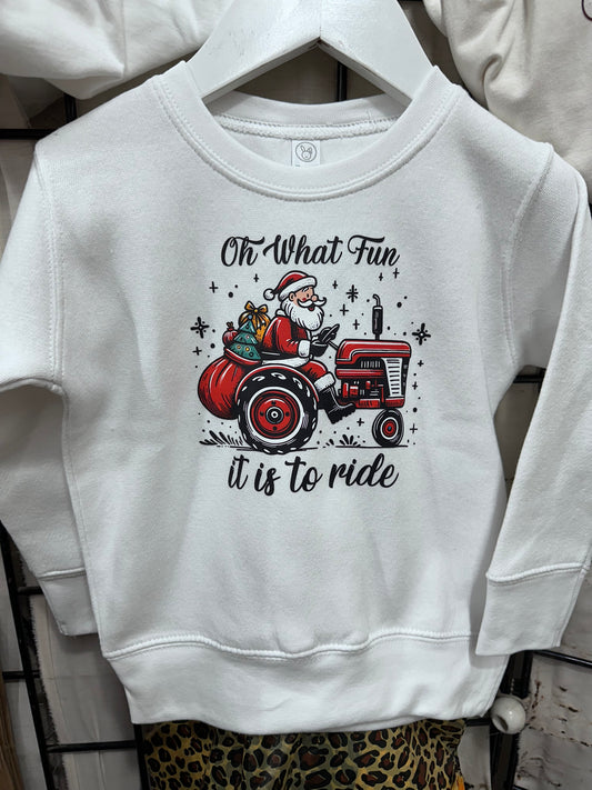 Toddler Santa Tractor Sweatshirt