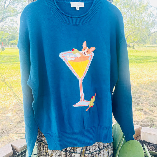 Teal Martini Sweater