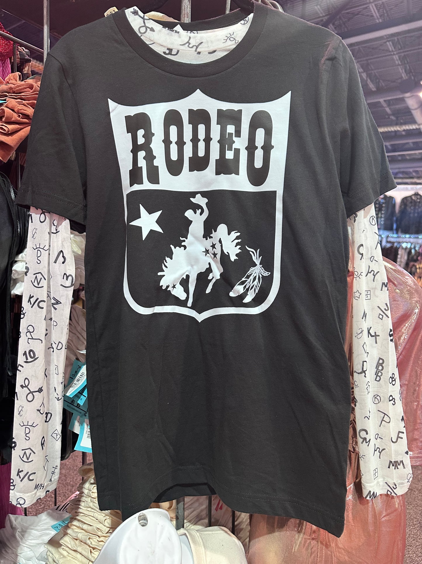 Junkyard Cowgirl Black Rodeo Tee