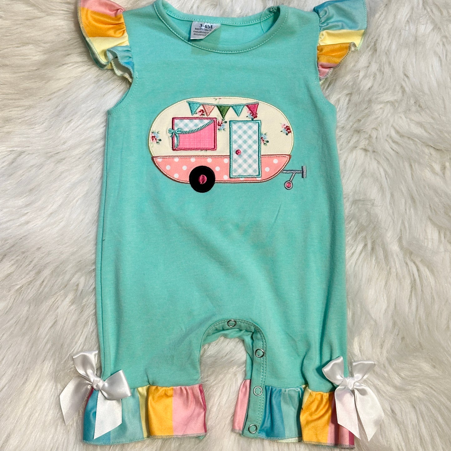 Baby Retro Camper Romper