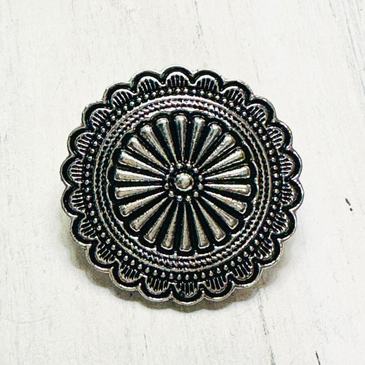 Silver Concho Hat Pin