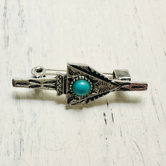 Arrow Head & Turquoise Hat Pin