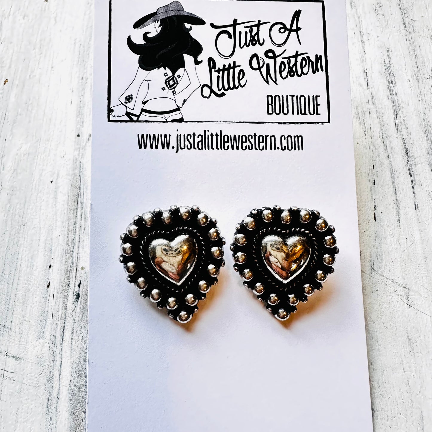 Heart Bubble Bead Post Earring