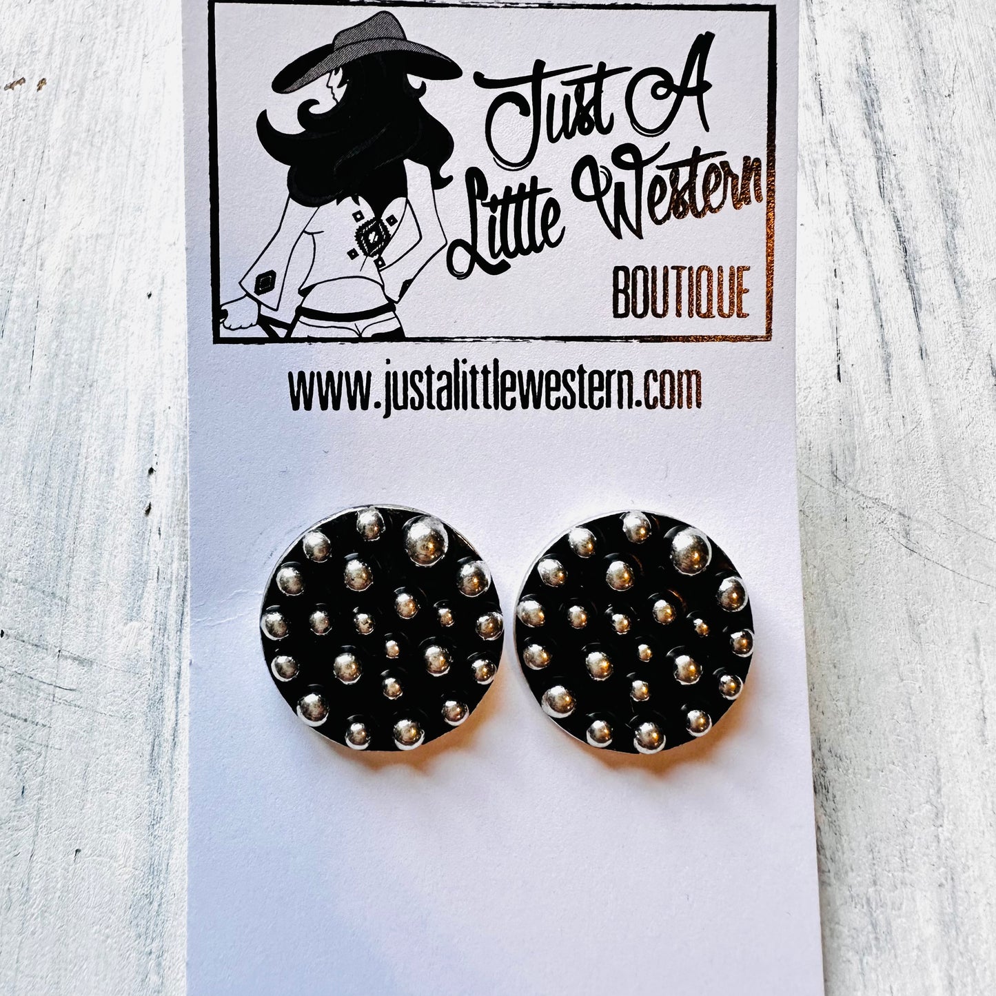 Flat Round Bubble Bead Post Earring