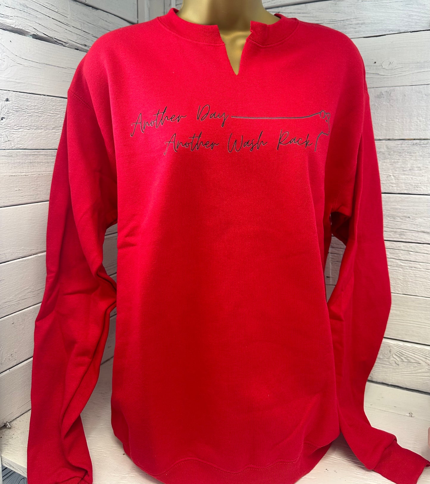 Another Day Another Wash Rack Red Sweatshirt