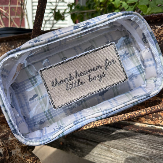 Thank Heaven for Little Boys Clear Coat Bag
