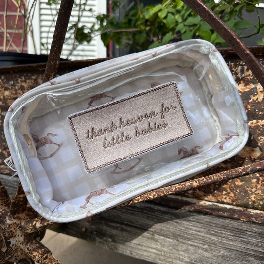 Thank Heaven for Little Babies Clear Coat Bag