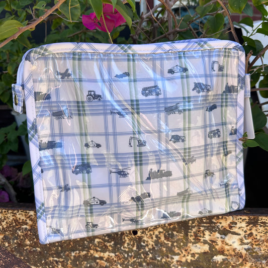 Boyhood Blue Plaid Travel Pouch