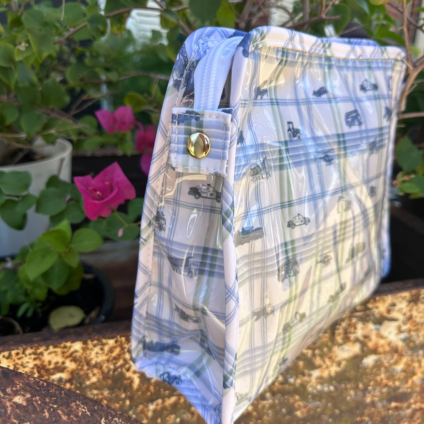 Boyhood Blue Plaid Travel Pouch