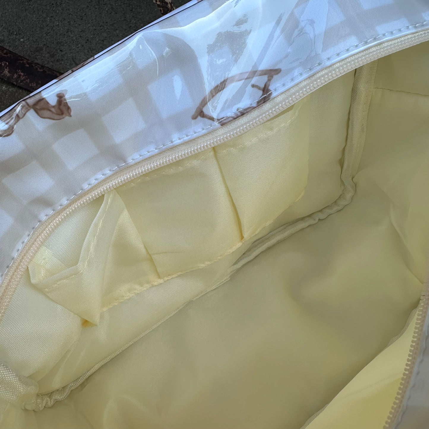 Diapers XL Rocking Horse Tan Plaid Clear Coat Bag