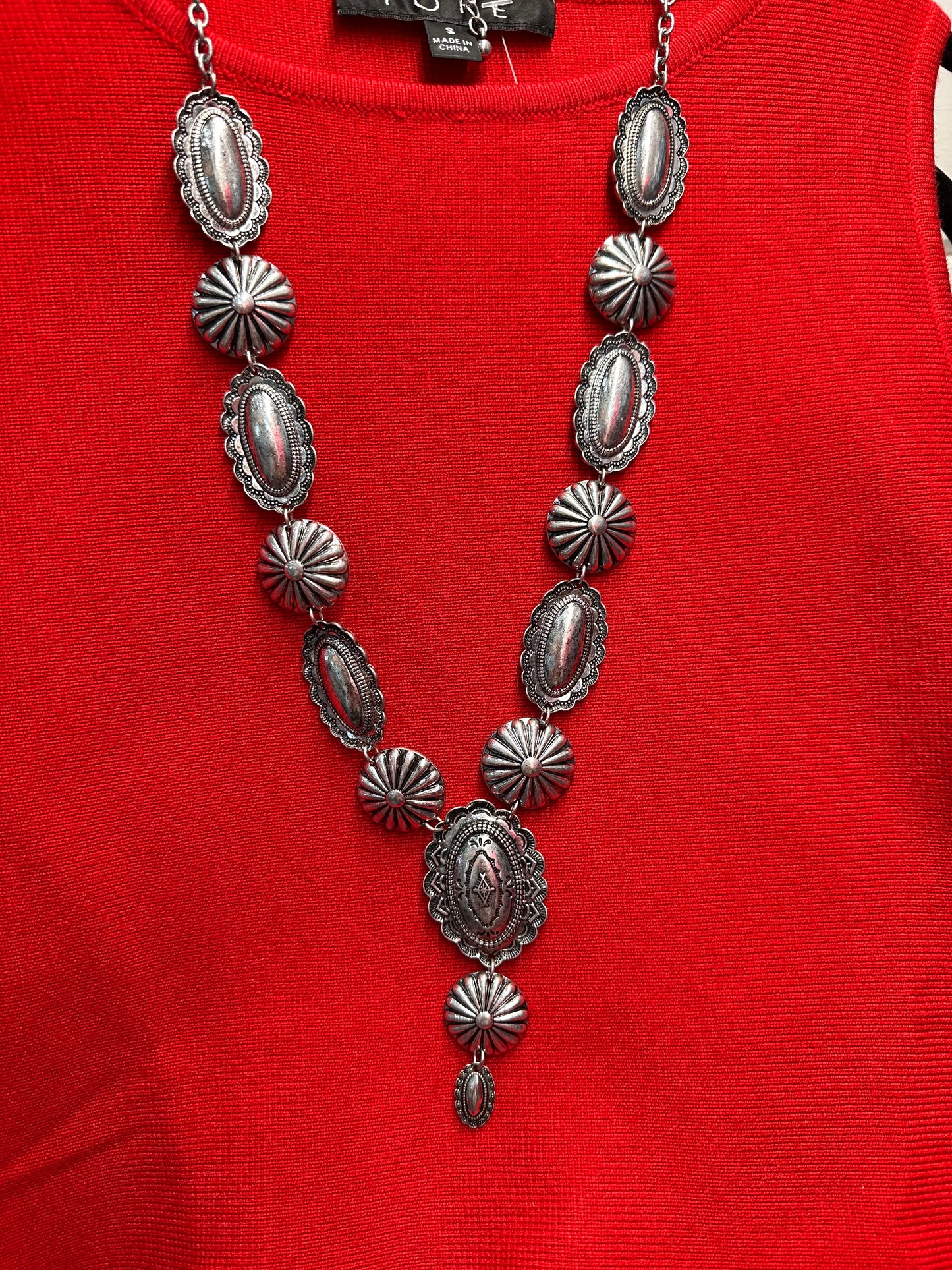 Oval Multi Concho Necklace