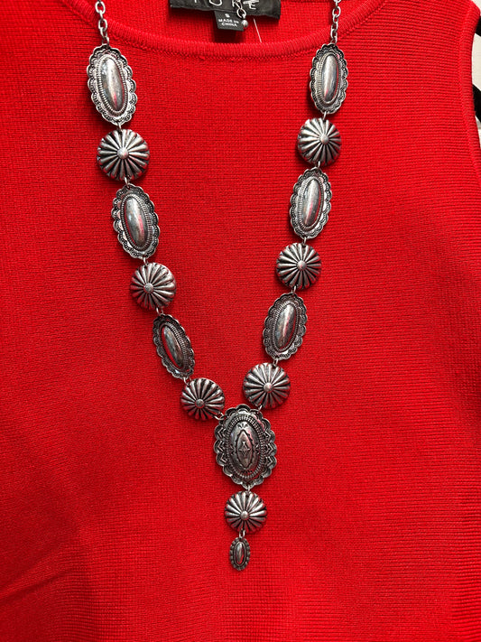 Oval Multi Concho Necklace