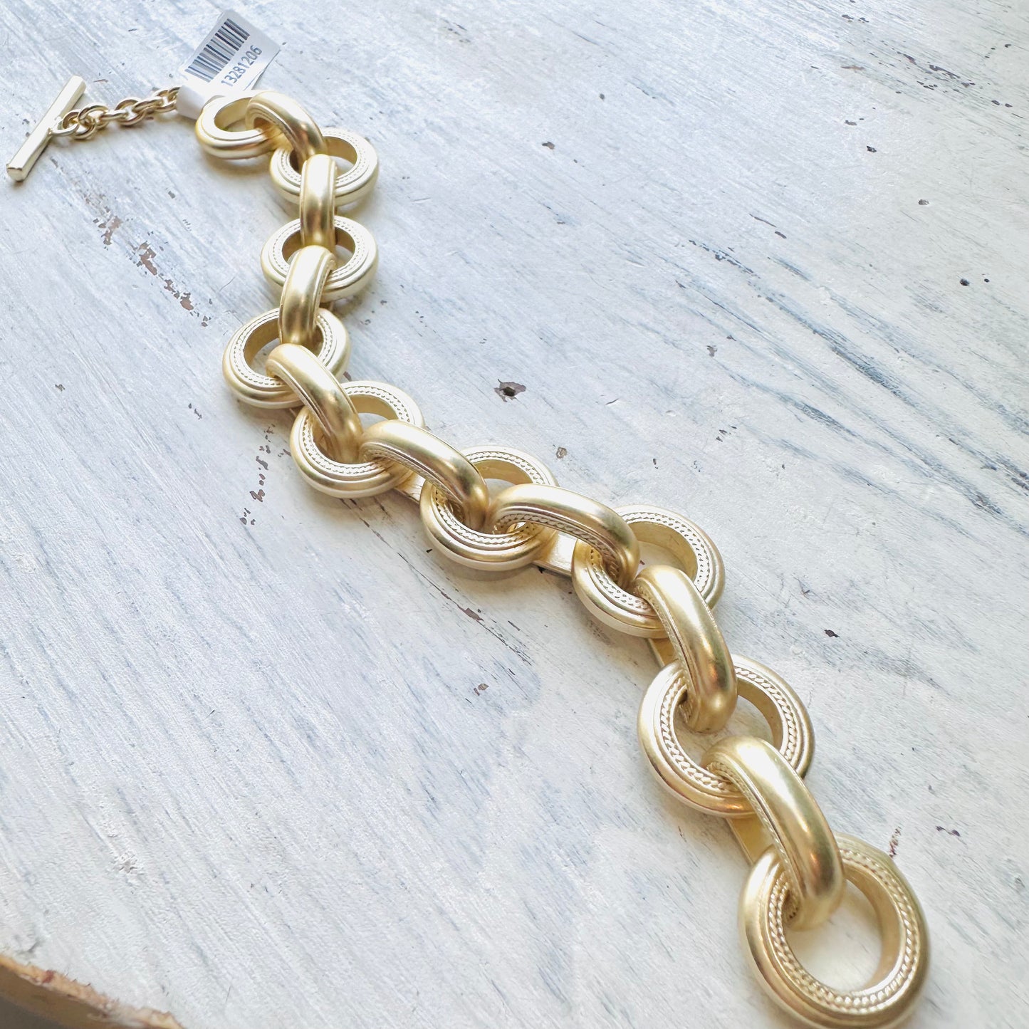 Matte Gold Link Bracelet