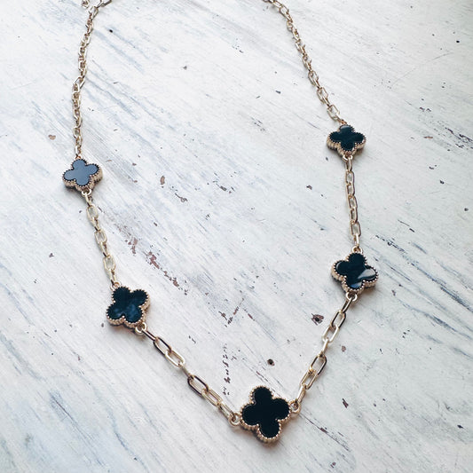 Black Clover Gold Chain Necklace