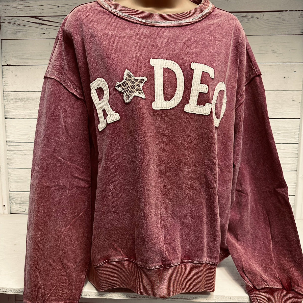 Rodeo Patch Mineral Washed Terry Pullover