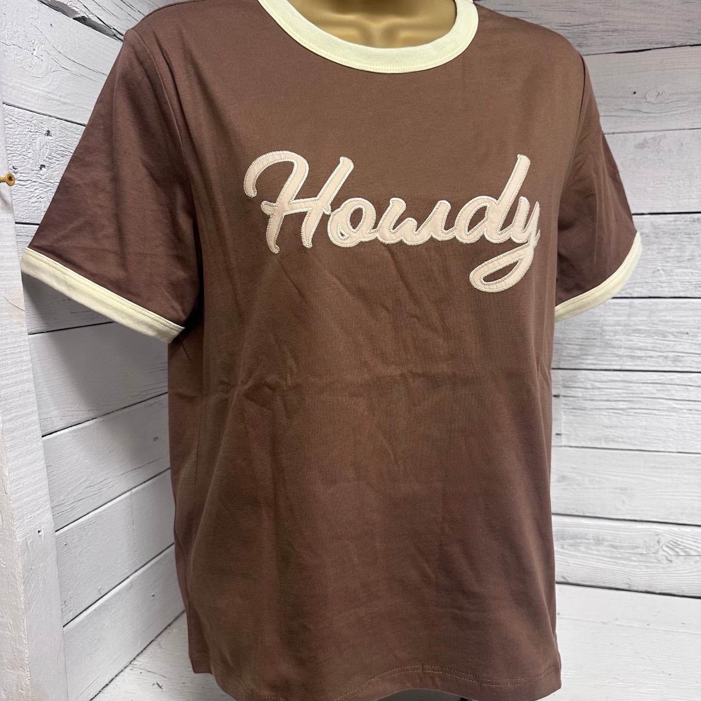 Howdy Graphic Tee- Espresso