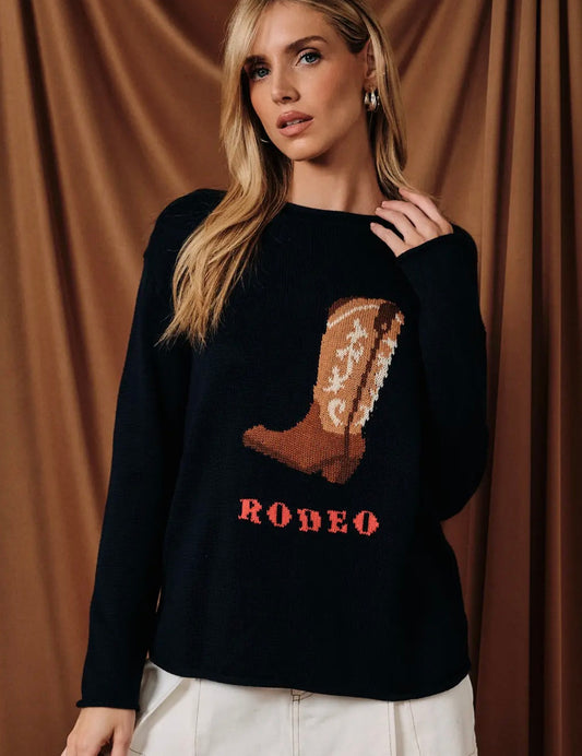 Navy Rodeo Graphic Sweater
