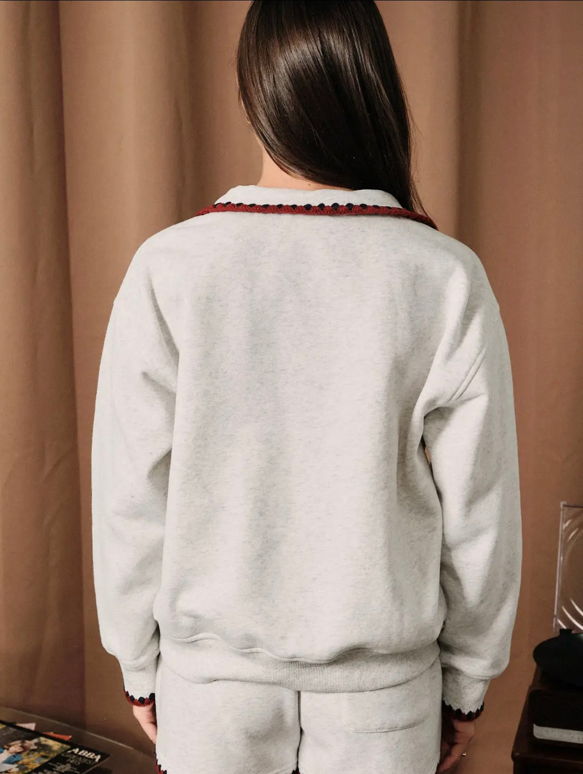 Double Stitch Grey Short Set