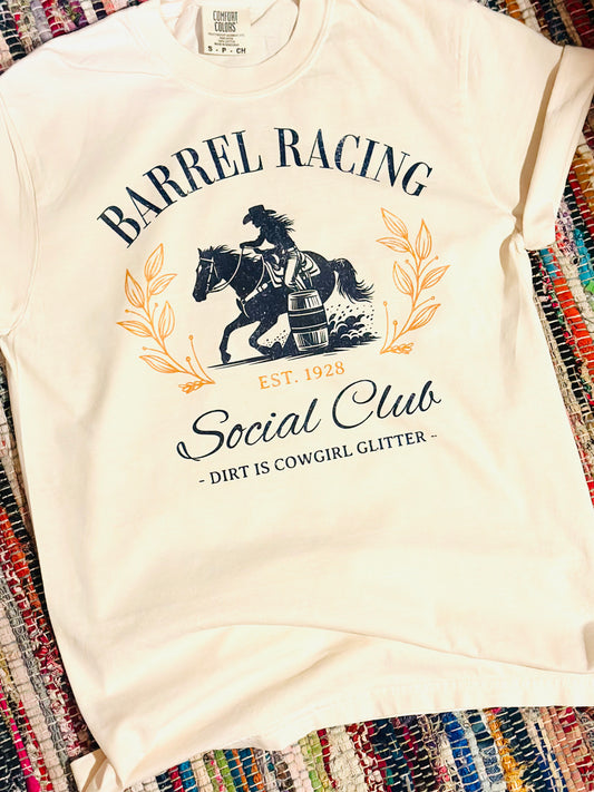 Barrel Racing Social Club Ivory Tee