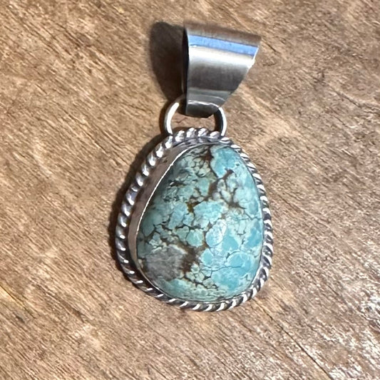 Sterling Silver Turquoise Pear Shape Pendant