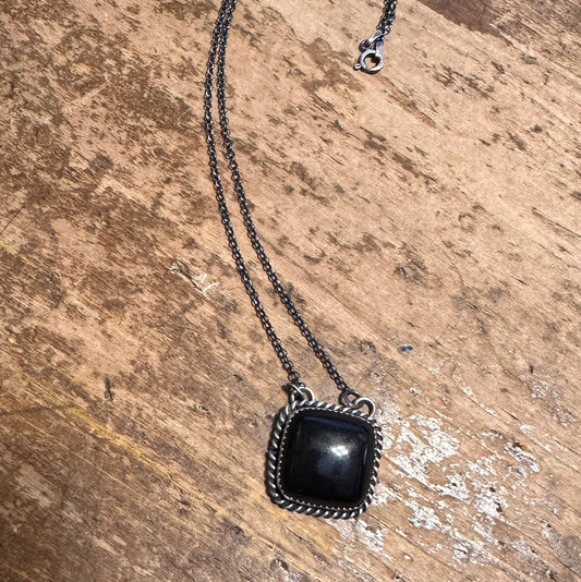 Sterling & Black Onyx Necklace