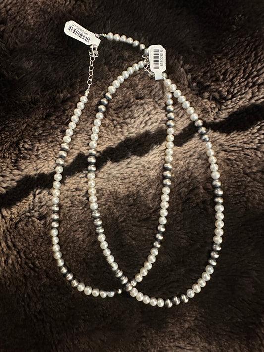 Sterling Silver Beads with Pearls