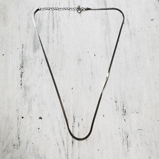 18" Sterling Herringbone Necklace