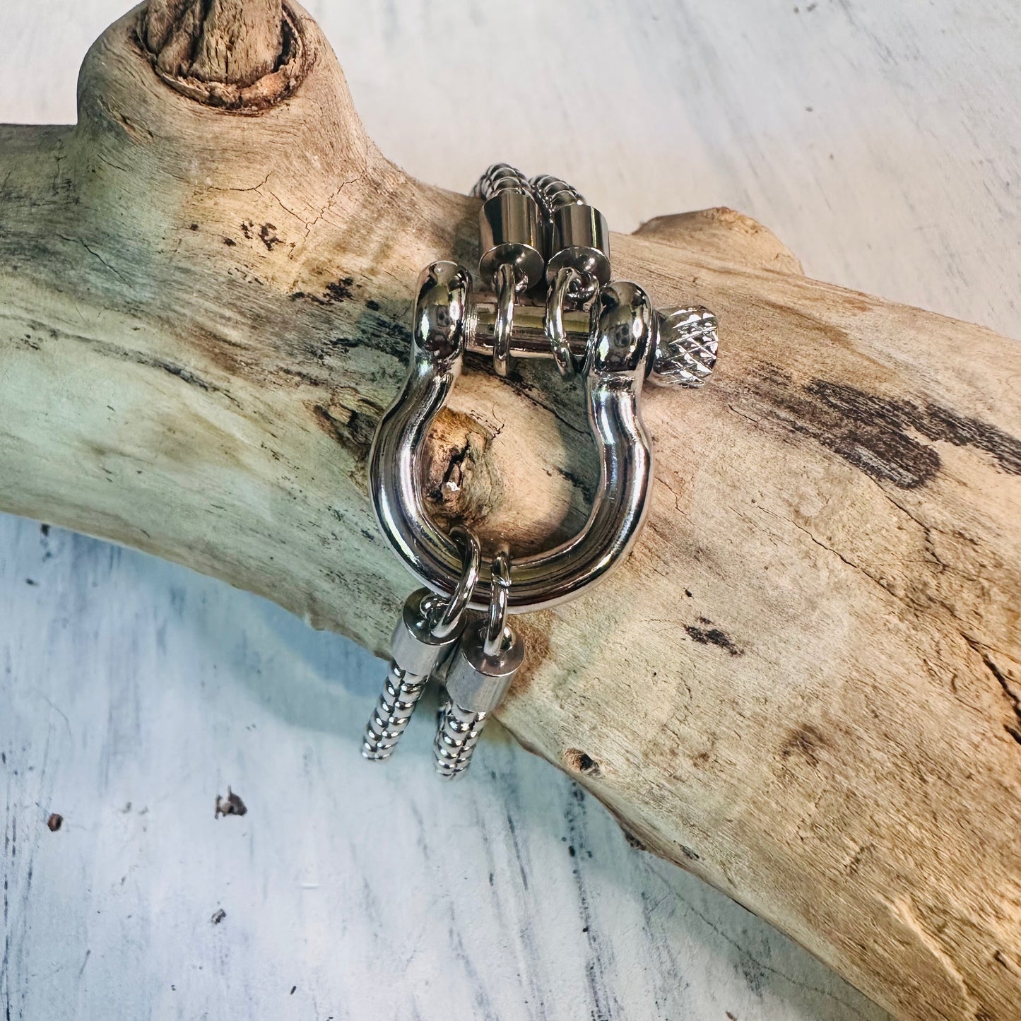 Silver Shackle Horseshoe Bracelet