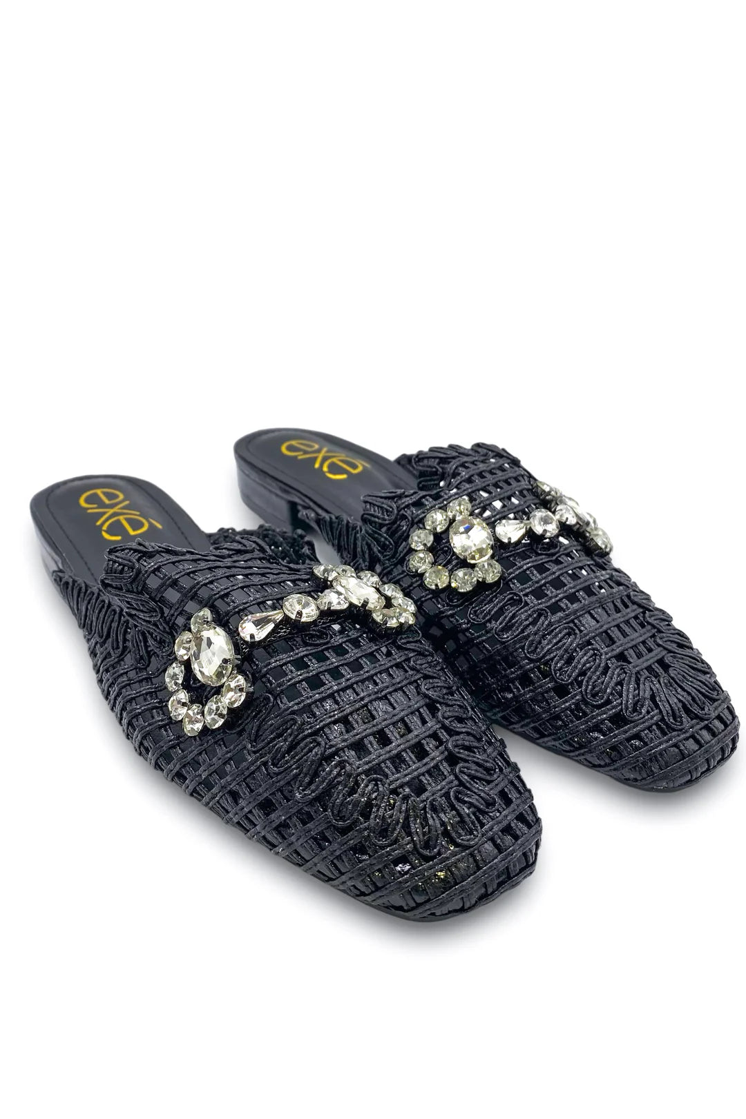 Woven Rhinestone Broach Slide