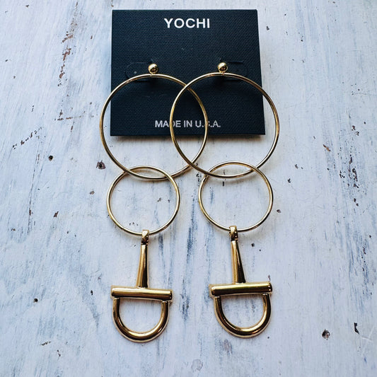 Yochi Gold Hoop, Hoop, & Bit Earrings