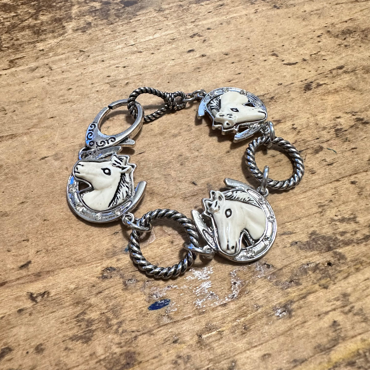 Horse & Horseshoe Large Link Bracelet