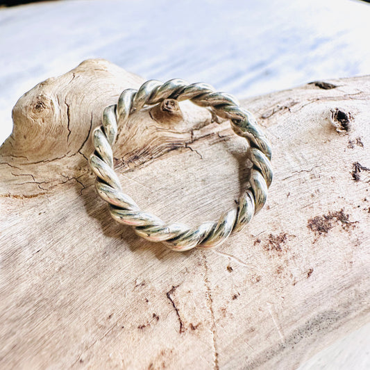 Simple Sterling Rope Ring