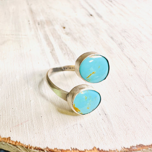 Sterling Open Bezel Turquoise Ring