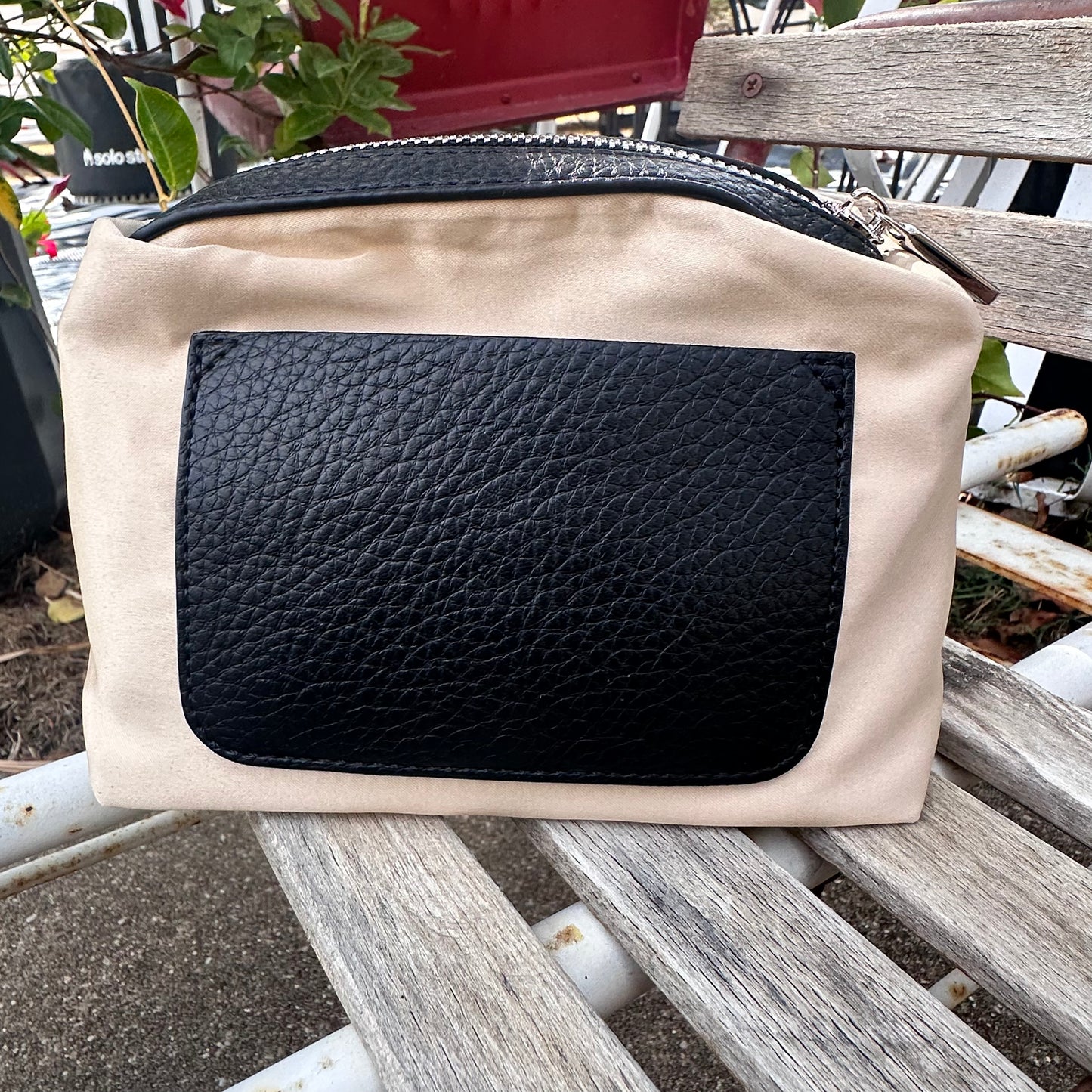 Faux Leather Crossbody Set- Black