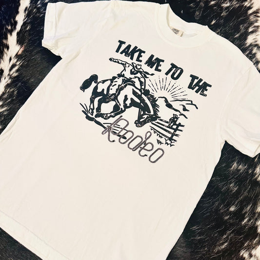Black Take Me To The Rodeo Tee
