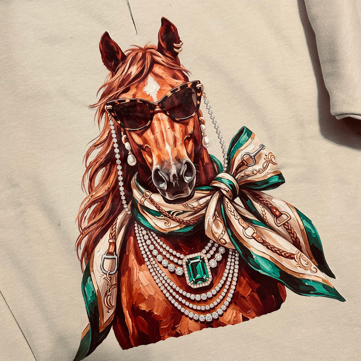 Sorrel Glam Horse with Wild Rag Sweatshirt