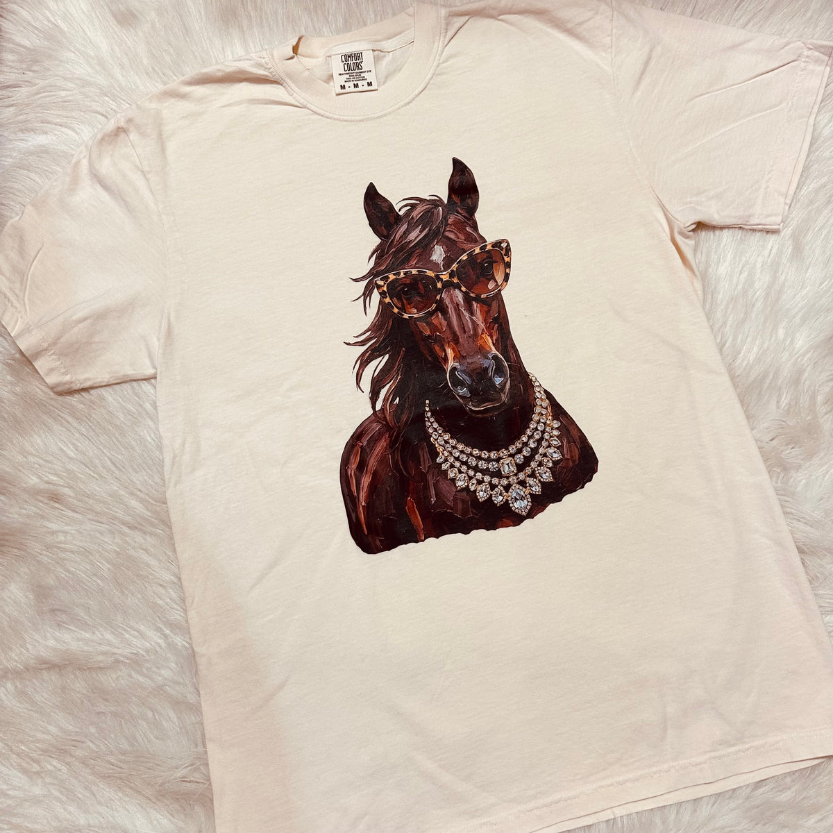 Glam Sorrel Horse with Wild Rag Tee