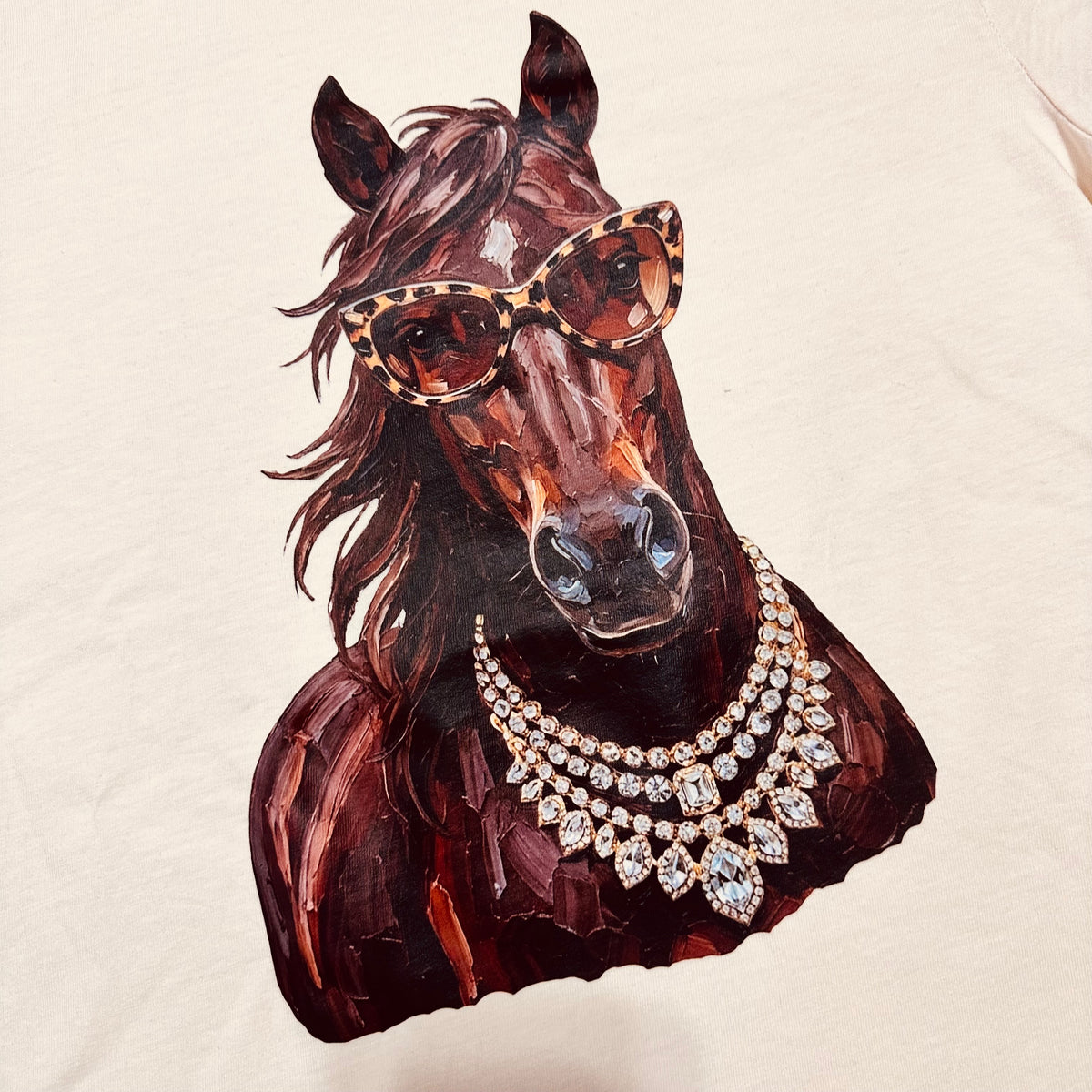 Glam Sorrel Horse with Wild Rag Tee