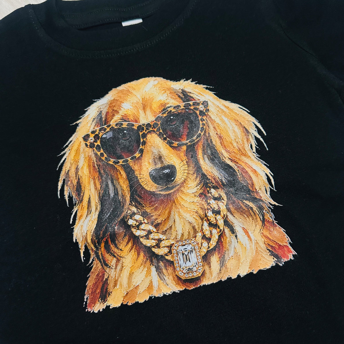 Toddler Mesa Dachshund Tee- Black