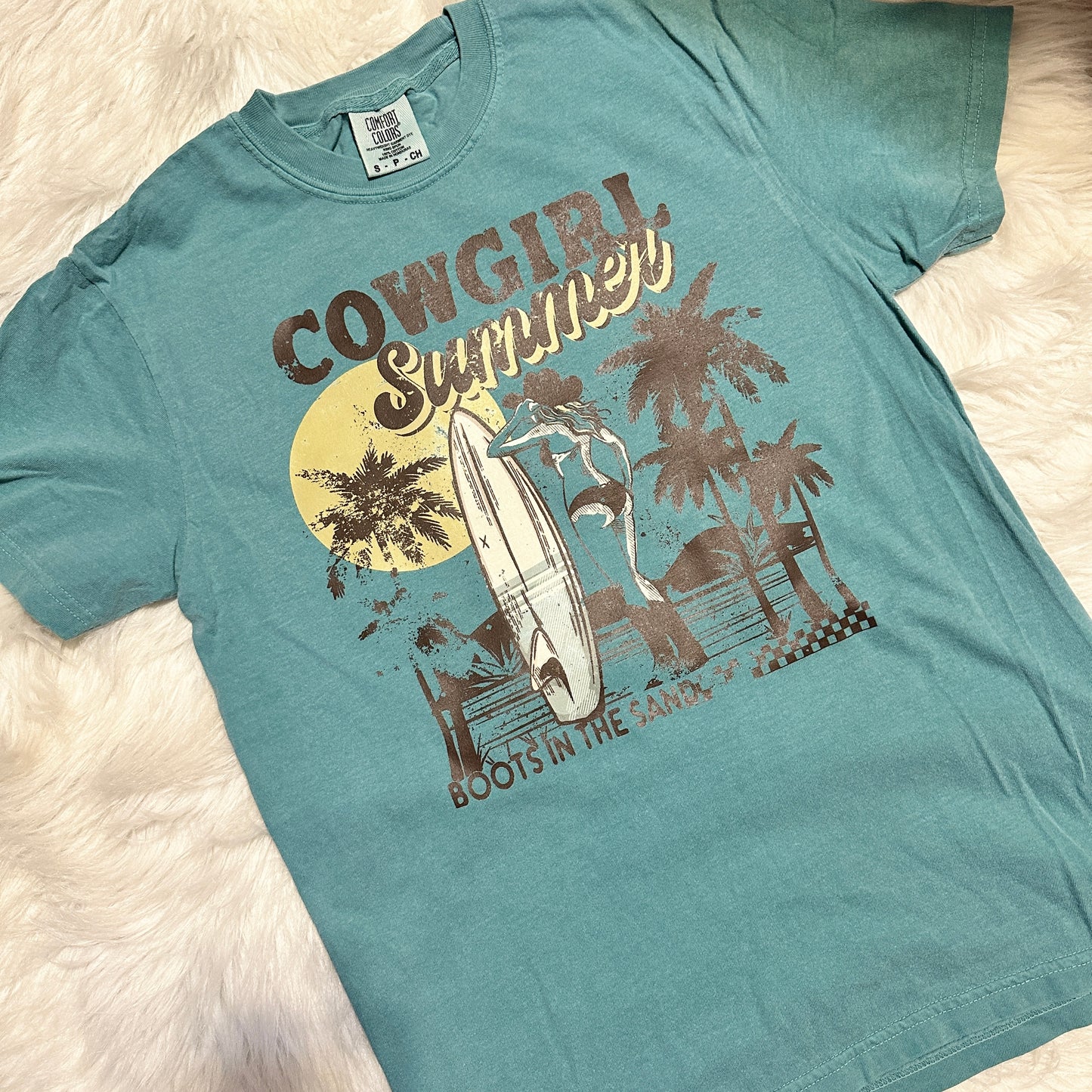 Cowgirl Summer Seafoam Tee