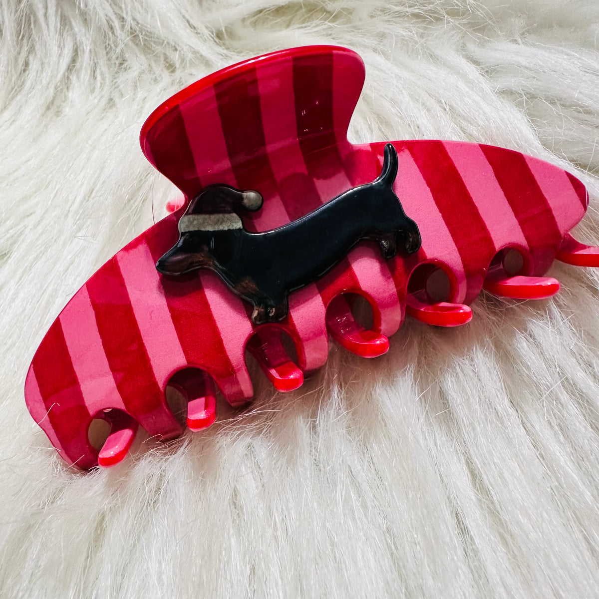 Holiday Dachshund Hair Clip
