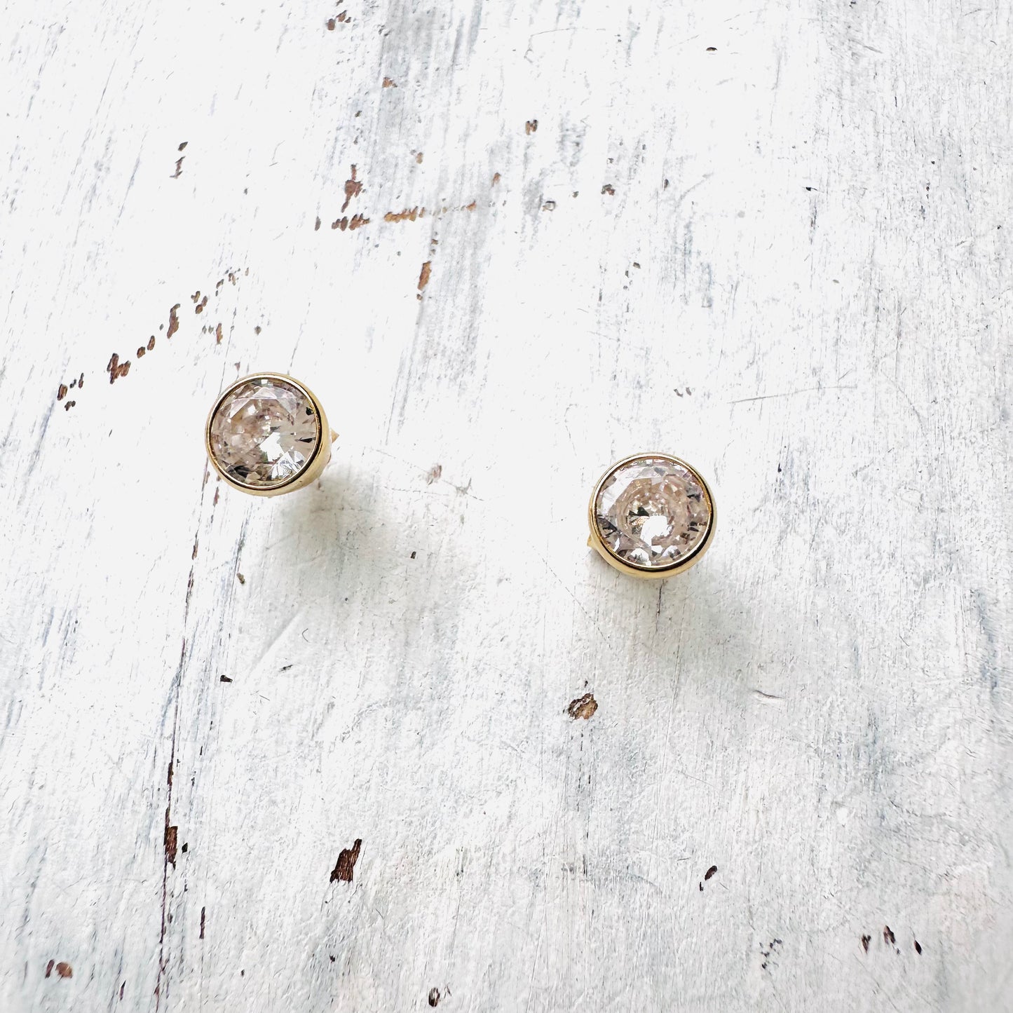 CZ Sterling Post Stud Earrings