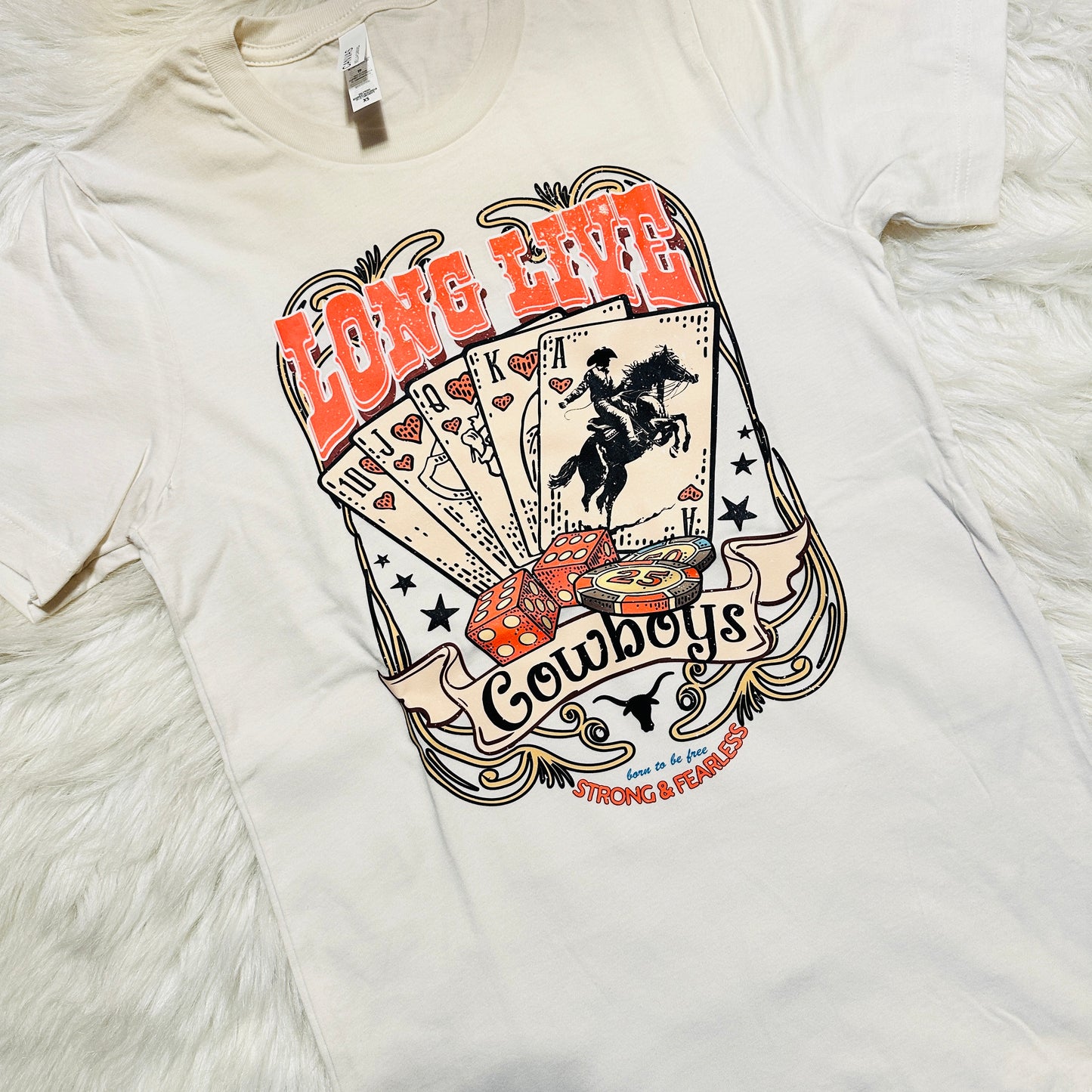 Long Live Cowboys Vintage White