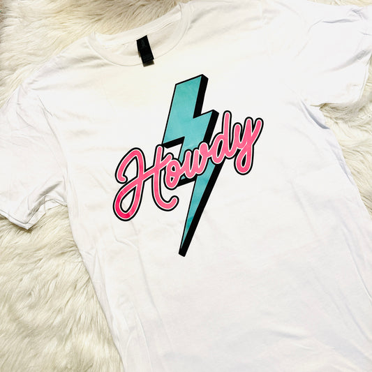 Howdy Lightning Bolt Tee