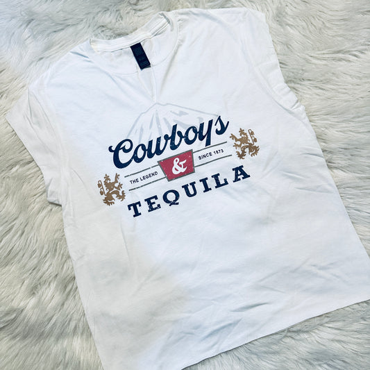 Cowboys & Tequila White Tee